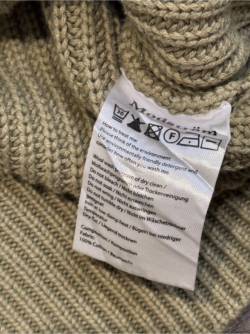 Modstrom Sage Green 100% Cotton Rosemd O-Neck 1108 — image 4 of 6